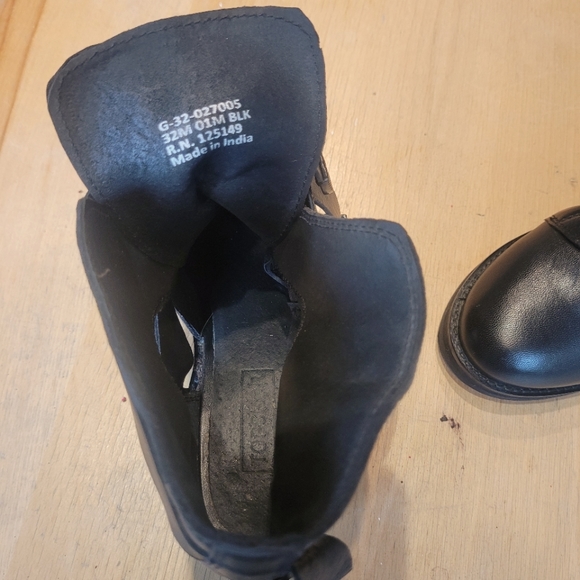 7.5 US TOPSHOP black all Leather Marco Buckle ankle Boots. - Picture 8 of 11